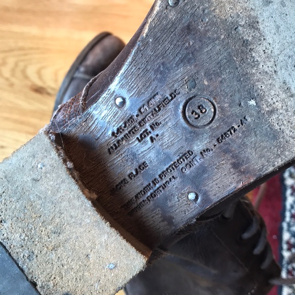 Rare All Saints distressed brown combat boot - Picture 7 of 8